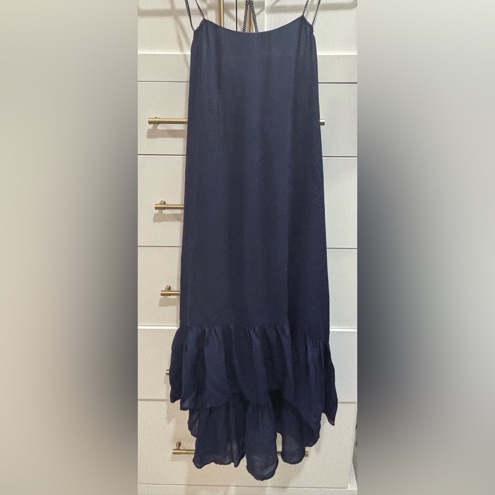 Anthropologie Blue High-Low Ruffled Sundress - Picture 6 of 6